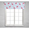 thumbnail image 1 of PKQWTM Flamingo blue pink animal tropic Window Curtain Valance Rod Pocket 54x18 inch, 1 of 1