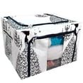 thumbnail image 1 of PKQWTM Floral Girl Butterflies Storage Bag Clear Window Storage Bins Boxes Large Capacity Foldable Stackable Organizer With Steel Metal Frame For Bedding,Clothes,Closets, Bedrooms, 1 of 3