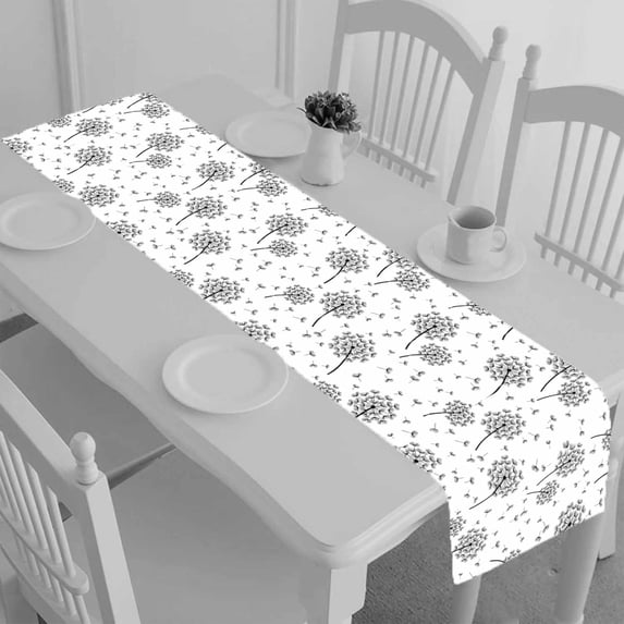 PKQWTM Floral Summer Or Spring Flowers Cotton and Linen Table Runner Kitchen Dining Room Supplies Size 16x72 Inch