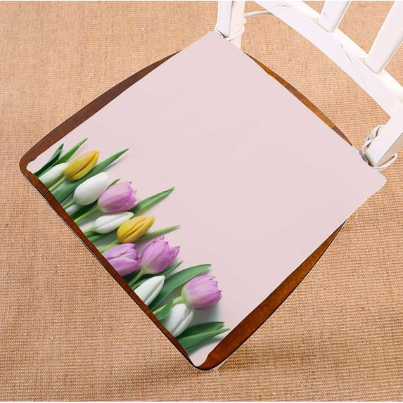 PKQWTM Flower Chair Pads Chair Mat Seat Cushion Chair Cushion Floor Cushion Size 20x20 inches