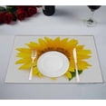 thumbnail image 1 of PKQWTM Flower Of Sunflower Kitchen Dining Table Mats Placemats Size 12x18 Inches, Set of 2 Pieces, 1 of 2