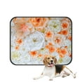 thumbnail image 1 of PKQWTM Flower Orange White Color Pet Dog Cat Bed Pee Pads Mat Cushion Potty Dogsblankets Crate Bed Kennel 14x18 inch, 1 of 3