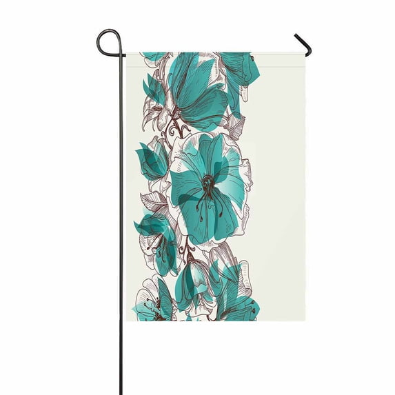 PKQWTM Flower Pattern Yard Decor Home Garden Flag Size 28x40 Inches