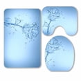 thumbnail image 1 of PKQWTM Flower Rose 3 Piece Bathroom Rugs Set Bath Rug Contour Mat and Toilet Lid Cover, 1 of 2