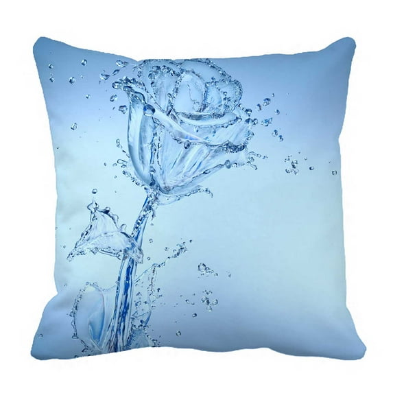 PKQWTM Flower Rose Bed Decor Pillow Cases Zippered Cushion Cover Size 18x18 Inches