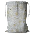 thumbnail image 1 of PKQWTM Flower White Cream Color Storage Basket Laundry Bag with Drawstring Size 18x24 Inch, 1 of 3