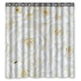 thumbnail image 1 of PKQWTM Flower White Cream Color WaterProof Polyester Fabric Shower Curtain Size 66x72 Inches, 1 of 1