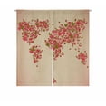 thumbnail image 1 of PKQWTM Flower World Map Eco Abstract Door Curtain Window Cover Home Decor Hanging Curtain Size 85x90 CM, 1 of 1