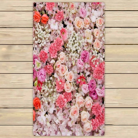 PKQWTM Flowers For Wedding Scene Microfiber Bath Towels Bathroom Body Shower Towel Size 30x56 Inches