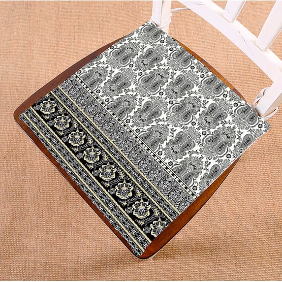 PKQWTM Flowers Paisley Wrapping Floral Ornament Chair Pads Chair Mat Seat Cushion Chair Cushion Floor Cushion Size 18x18 inches
