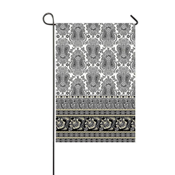 PKQWTM Flowers Paisley Wrapping Floral Ornament Yard Decor Home Garden Flag Size 12x18 Inches