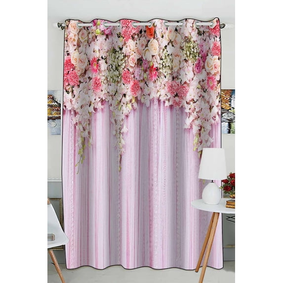 PKQWTM Flowers Wedding Scene Practical heat insulation Shading Window Curtain Size 52(W)x84(H) inches(One Piece)