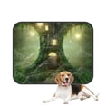 thumbnail image 1 of PKQWTM Foggy Forest Tree Enchanted Tree House in the Foggy Forest Pet Dog Cat Bed Pee Pads Mat Cushion Potty Dogsblankets Crate Bed Kennel 14x18 inch, 1 of 3