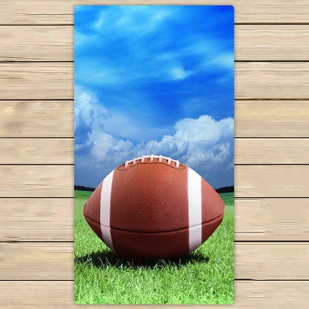PKQWTM Football On Arena Near The 50 Yard Line Microfiber Bath Towels Bathroom Body Shower Towel Size 30x56 Inches