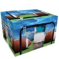 thumbnail image 1 of PKQWTM Football On Arena Near The 50 Yard Line Storage Bag Clear Window Storage Bins Boxes Large Capacity Foldable Stackable Organizer With Steel Metal Frame For Bedding,Clothes,Closets, Bedrooms, 1 of 3