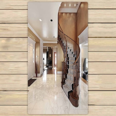 PKQWTM Foyer Stairway Microfiber Bath Towels Bathroom Body Shower Towel Size 30x56 Inches