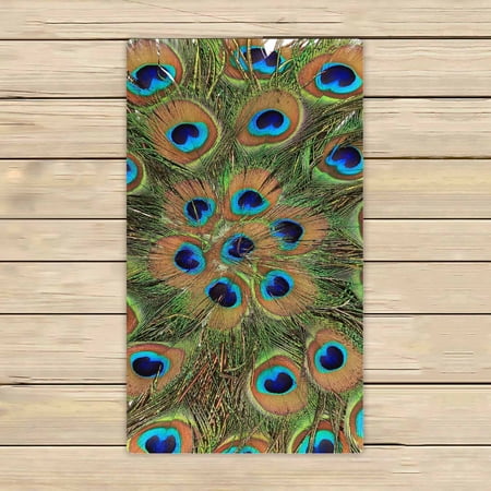 PKQWTM Fragment old fan peacock feathers Microfiber Bath Towels Bathroom Body Shower Towel Size 16x28 Inches