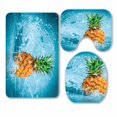thumbnail image 1 of PKQWTM Fresh Pineapple In Water Splashes 3 Piece Bathroom Rugs Set Bath Rug Contour Mat and Toilet Lid Cover, 1 of 2