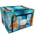 thumbnail image 1 of PKQWTM Fresh Pineapple In Water Splashes Storage Bag Clear Window Storage Bins Boxes Large Capacity Foldable Stackable Organizer With Steel Metal Frame For Bedding,Clothes,Closets, Bedrooms, 1 of 3