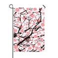 thumbnail image 1 of PKQWTM Full Bloom Pink Sakura Tree Black Wood White Flower Branch Yard Decor Home Garden Flag Size 28x40 Inches, 1 of 1