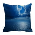 thumbnail image 1 of PKQWTM Full Moon Dramatic Clouds Sea Bed Decor Pillow Cases Zippered Cushion Cover Size 18x18 Inches, 1 of 1