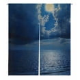 thumbnail image 1 of PKQWTM Full Moon Dramatic Clouds Sea Door Curtain Window Cover Home Decor Hanging Curtain Size 105x120 CM, 1 of 1
