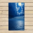thumbnail image 1 of PKQWTM Full Moon Dramatic Clouds Sea Microfiber Bath Towels Bathroom Body Shower Towel Size 16x28 Inches, 1 of 1