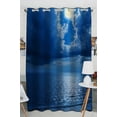 thumbnail image 1 of PKQWTM Full Moon Dramatic Clouds Sea Practical heat insulation Shading Window Curtain Size 52(W)x84(H) inches(One Piece), 1 of 1