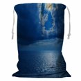 thumbnail image 1 of PKQWTM Full Moon Dramatic Clouds Sea Storage Basket Laundry Bag with Drawstring Size 24x32 Inch, 1 of 3