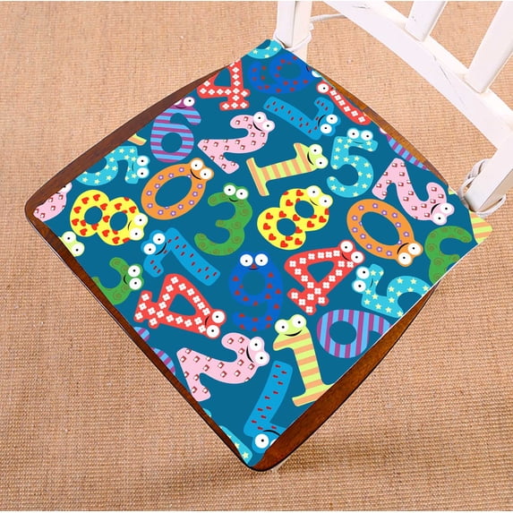 PKQWTM Funny Number Chair Pads Chair Mat Seat Cushion Chair Cushion Floor Cushion Size 20x20 inches
