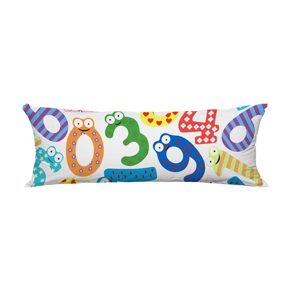 PKQWTM Funny Number Long Body Pillow Case Cover Pillow Cushion Size 20x60 Inches