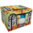 thumbnail image 1 of PKQWTM Funny Owl Bird Autumn Forest Maple Storage Bag Clear Window Storage Bins Boxes Large Capacity Foldable Stackable Organizer With Steel Metal Frame For Bedding,Clothes,Closets, Bedrooms, 1 of 3
