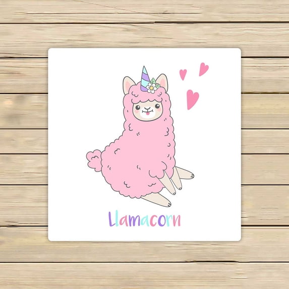 PKQWTM Funny Smiling Pink Unicorn Llama (Alpaca) Microfiber Bath Towels Bathroom Body Shower Towel Size 13x13 Inches