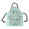 thumbnail image 1 of PKQWTM Funny Swedish Folk Cartoon Cats Birds Flowers Unisex Adjustable Bib Apron with Pockets for Commercial Restaurant and Home Kitchen Use, 1 of 1