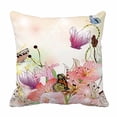 thumbnail image 1 of PKQWTM Garden Different Kins Of Flowers Butterflies And Space Bed Decor Pillow Cases Zippered Cushion Cover Size 18x18 Inches, 1 of 1