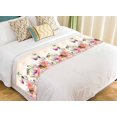thumbnail image 1 of PKQWTM Garden Different Kins Of Flowers Butterflies And Space Bed Runner Bedroom Bedding Decor Bedding Scarf Size 20x95 inches, 1 of 1