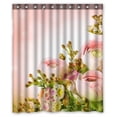 thumbnail image 1 of PKQWTM Gentle Bouquet From Pink Roses And Small Flower WaterProof Polyester Fabric Shower Curtain Size 60x72 Inches, 1 of 1