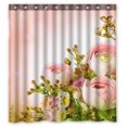 thumbnail image 1 of PKQWTM Gentle Bouquet From Pink Roses And Small Flower WaterProof Polyester Fabric Shower Curtain Size 66x72 Inches, 1 of 1