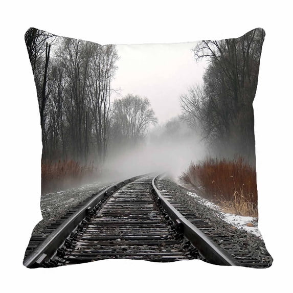 PKQWTM Ghost Train Bed Decor Pillow Cases Zippered Cushion Cover Size 18x18 Inches