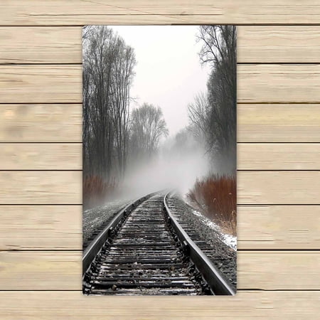 PKQWTM Ghost Train Microfiber Bath Towels Bathroom Body Shower Towel Size 16x28 Inches