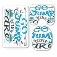thumbnail image 1 of PKQWTM Go Jump Lake Lake House Rustic Wall Lakeside Cottage 3 Piece Bathroom Rugs Set Bath Rug Contour Mat and Toilet Lid Cover, 1 of 2