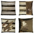 thumbnail image 1 of PKQWTM Gold Paints And Black Ink Create Abstract Striped Pattern Reversible Mermaid Cushion Cover Home Decor Sequin Pillow Case Size 16x16 inches, 1 of 2