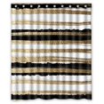 thumbnail image 1 of PKQWTM Gold Paints And Black Ink Create Abstract Striped Pattern WaterProof Polyester Fabric Shower Curtain Size 60x72 Inches, 1 of 1