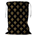 thumbnail image 1 of PKQWTM Golden Fleur-De-Lis Storage Basket Laundry Bag with Drawstring Size 24x32 Inch, 1 of 3