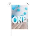 thumbnail image 1 of PKQWTM Gourmet Cake Blue Balloons Cake Smash First Year Concept Yard Decor Home Garden Flag Size 12x18 Inches, 1 of 1