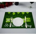 thumbnail image 1 of PKQWTM Green Balloons Kitchen Dining Table Mats Placemats Size 12x18 Inches, Set of 2 Pieces, 1 of 2