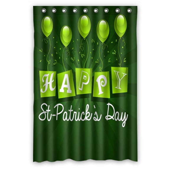PKQWTM Green Balloons WaterProof Polyester Fabric Shower Curtain Size 48x72 Inches