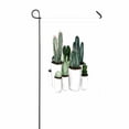 thumbnail image 1 of PKQWTM Green Cactus Set In White Pots On White Yard Decor Home Garden Flag Size 28x40 Inches, 1 of 1