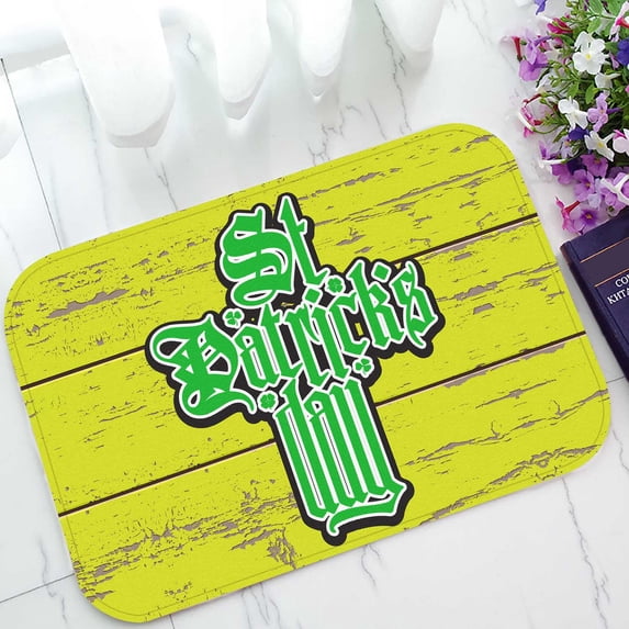 PKQWTM Green Clover Home Decor Floor Mat Area Rug Doormat Size 15.7x23.6 Inches