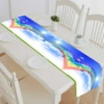 thumbnail image 1 of PKQWTM Green Grass Over A Blue Sky Rainbow Cotton and Linen Table Runner Kitchen Dining Room Supplies Size 14x72 Inch, 1 of 1